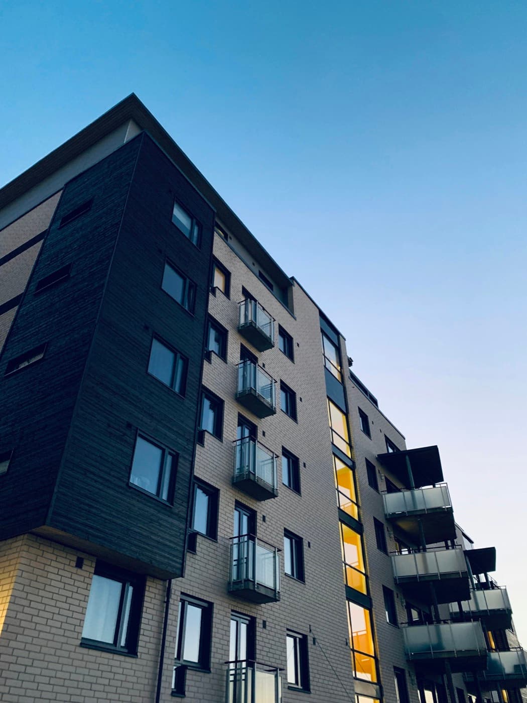Urban high-rise building exterior